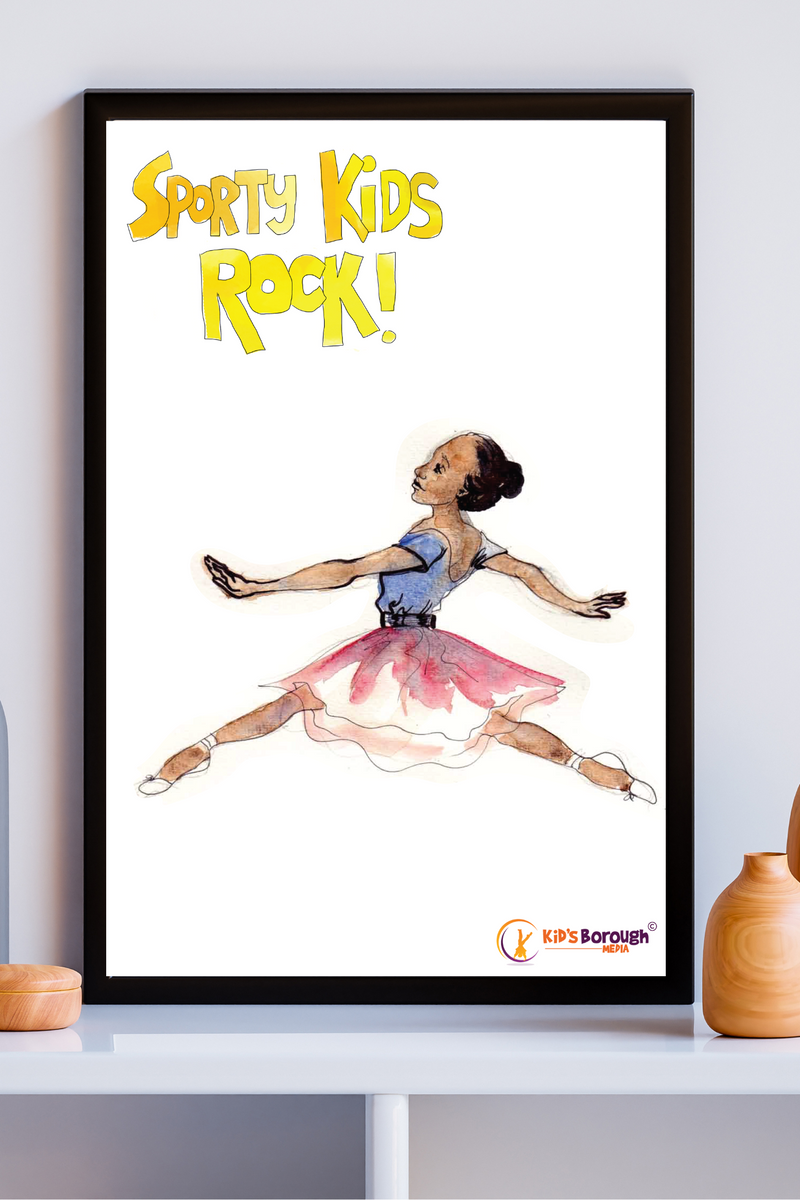 BALLERINA パンフレット Trina Ballerina, Sporty Kids Rock! Wall Art – kidsboroughmedia