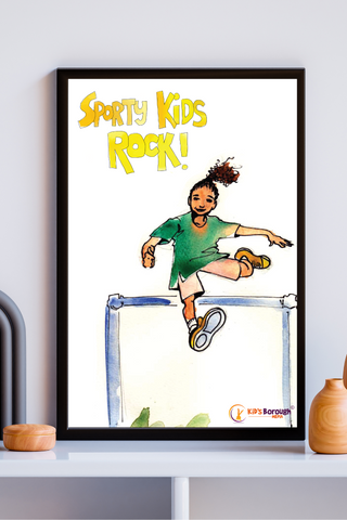 Jill Runs Track, Sporty Kids Rock! Wall Art