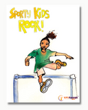 Jill Runs Track, Sporty Kids Rock! Wall Art